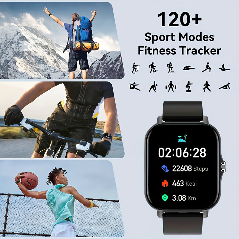 New Multi-functional Smartwatch, 1.83-inch Full Touch Screen, Built-in Microphone And Speaker HD Call, Music Playback, Multi-sport Mode Sports Watch, Step Counting Sleep Monitoring, Suitable for iPhone/Android Phones, Suitabl Beauty World Shop