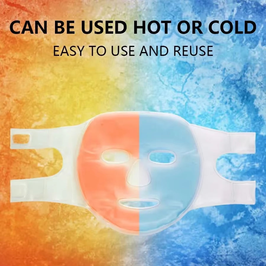 Face Cooling Mask Gel Eye Mask Ice Pack Cooling PVC Hot Cold Therapy Skin Care Tool Gel Face Mask Skin Firming Spa Sleep Mask
