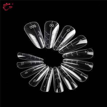 TP New Nail Dual Form Acrylic False Nail Tips Quick Building Gel Mold Reusable Nail Extension Top Forms for Poly Nail Gel 140Pcs