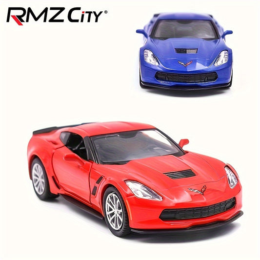 Simulation 1: 36 Alloy Chevrolet Corvette Grand Sport Model Toy Car Decoration Return Car Model Boy Toy Gift Die Casting Model Car Beauty World Shop