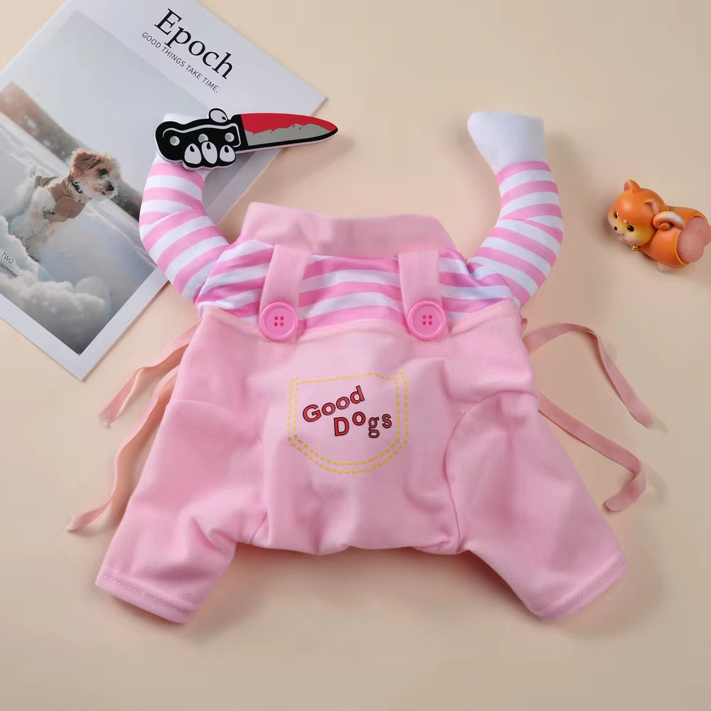 Funny Halloween Pet Costumes Puppy Holiday Party Dress up Apparel with Knife Suitable for Small Large Dogs Cats Sphynx Labradors
