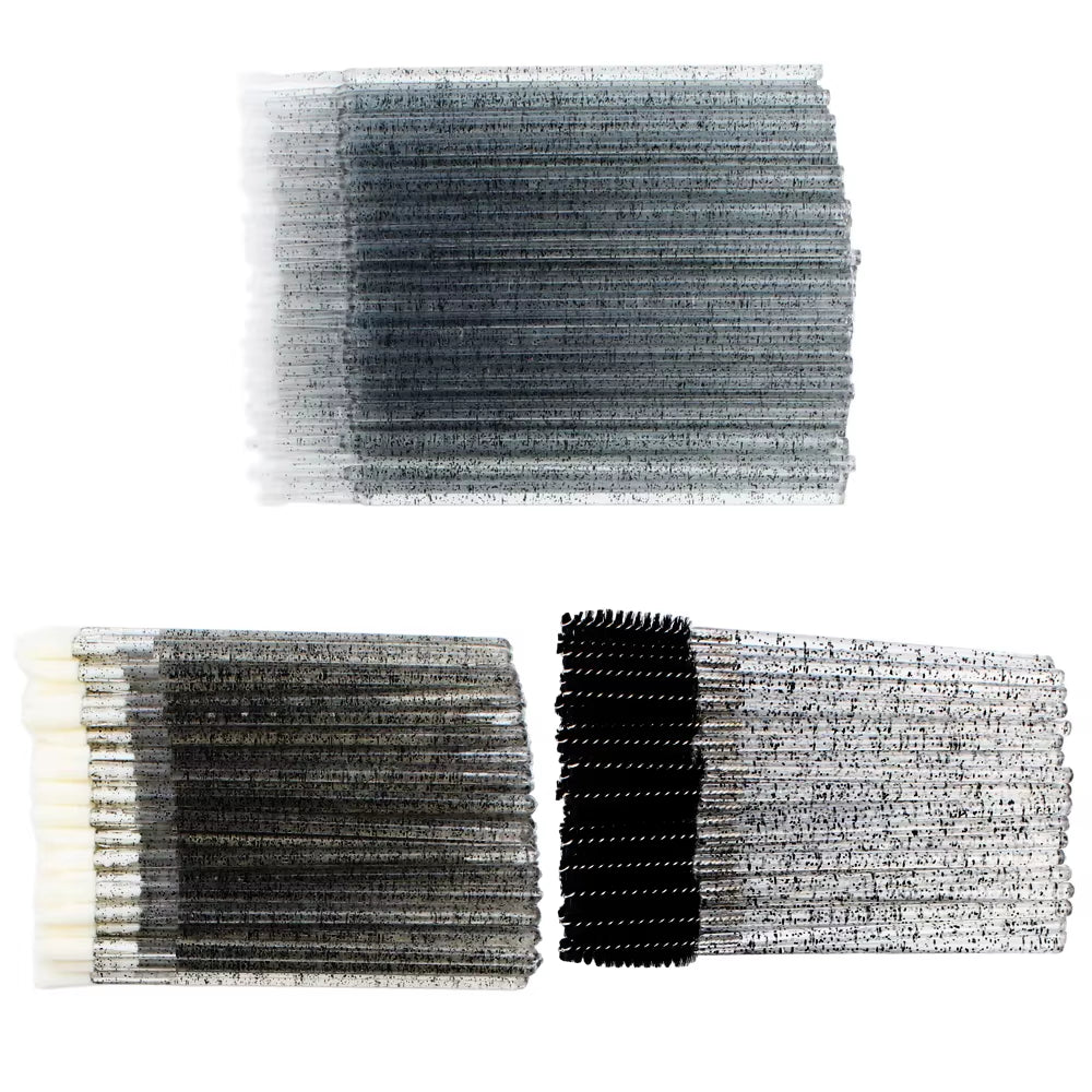 200Pcs Disposable Brushes Set Mascara Wands Lip Brushes Microbrush Applicator Swab for Eyelash Extension Eyebrow Makeup Tools