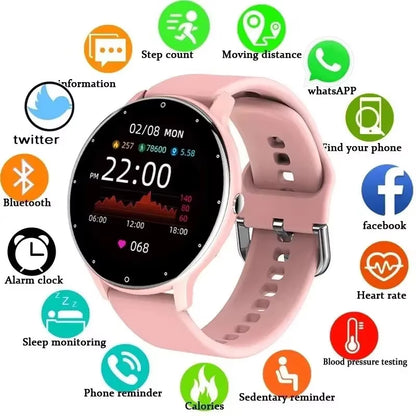 Women Smart Band Watch Real-Time Weather Forecast Activity Tracker Watches Heart Rate Monitor Sports Ladies Smart Watch Men