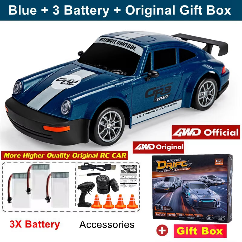 New  Remote Control Drift Car Full Size 1:24 Mini Remote Control Racing Car Model 2.4G Radio High Speed RC Car Boy Toy Gift