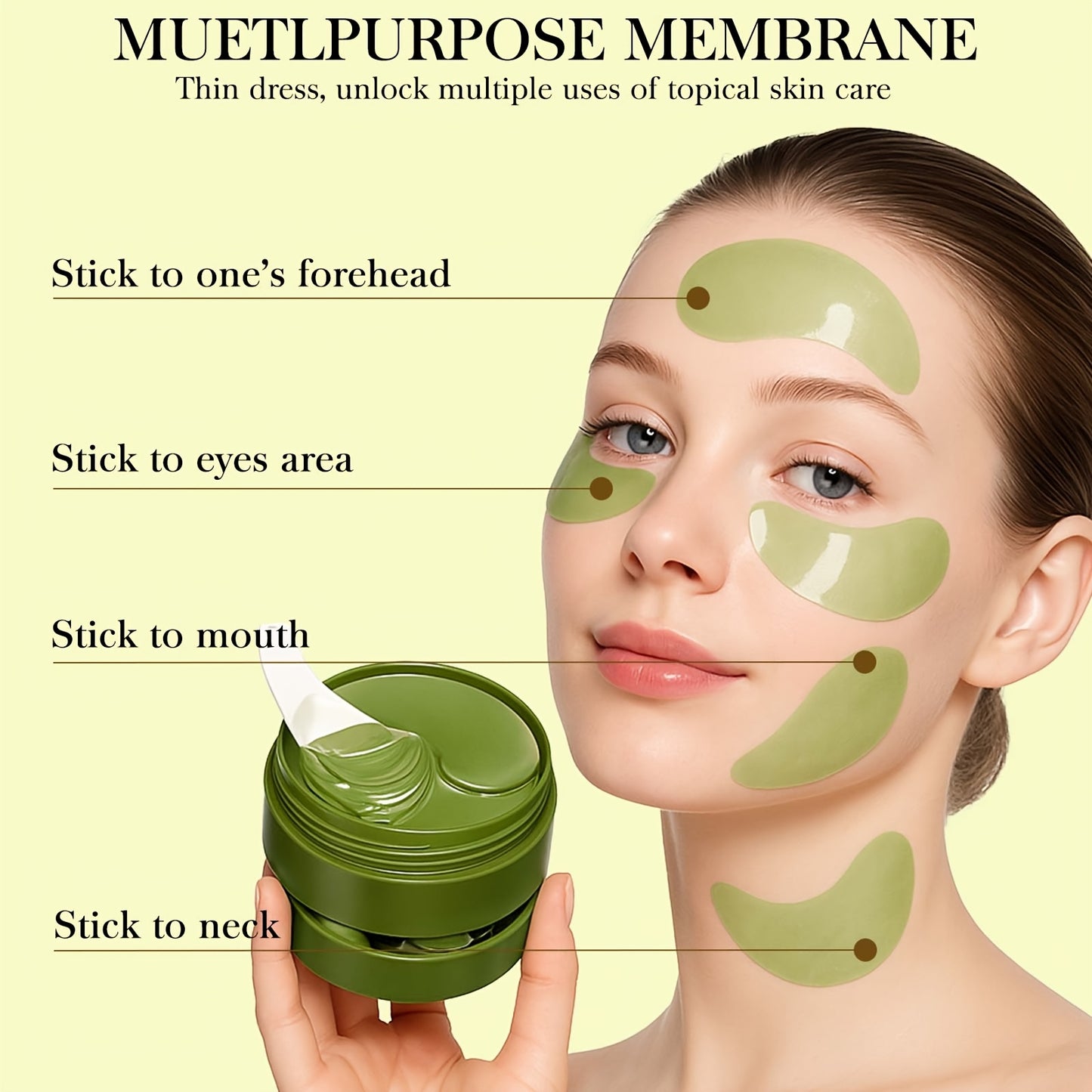 60pcs Avocado And Collagen Eye Mask, Hydrates And Moisturizes The Eye Area, Refines And Firms The Eye Area, Gives The Eye Area a Radiant Glow, Say Goodbye to Dryness And Dullness, Eye Care, Collagen Eye Mask, Moisturizing Eye Beauty World Shop