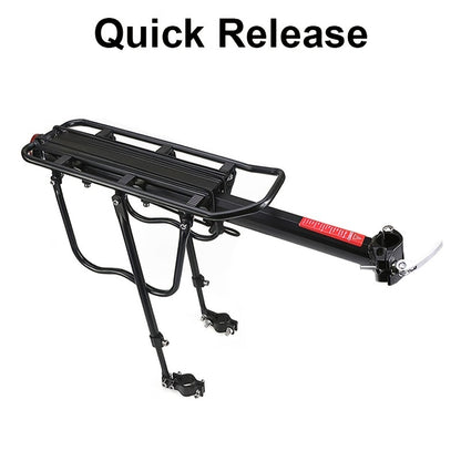 Bicycle Rear Bracket, Bicycle Seat Luggage Rack Holder Carrier For Luggage, Cargo, 90kg/190LB Load, Aluminum Alloy Adjustable Rack With Reflector For Cycling Camping Touring Sport