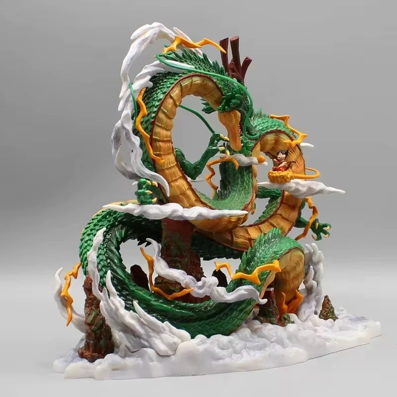 24Cm Dragon Ball Anime Figure Shenron Figure Goku and Shenron Figurine Model Pvc Statue Doll Collection Room Toy Gifts