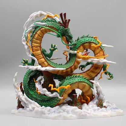24Cm Dragon Ball Anime Figure Shenron Figure Goku and Shenron Figurine Model Pvc Statue Doll Collection Room Toy Gifts