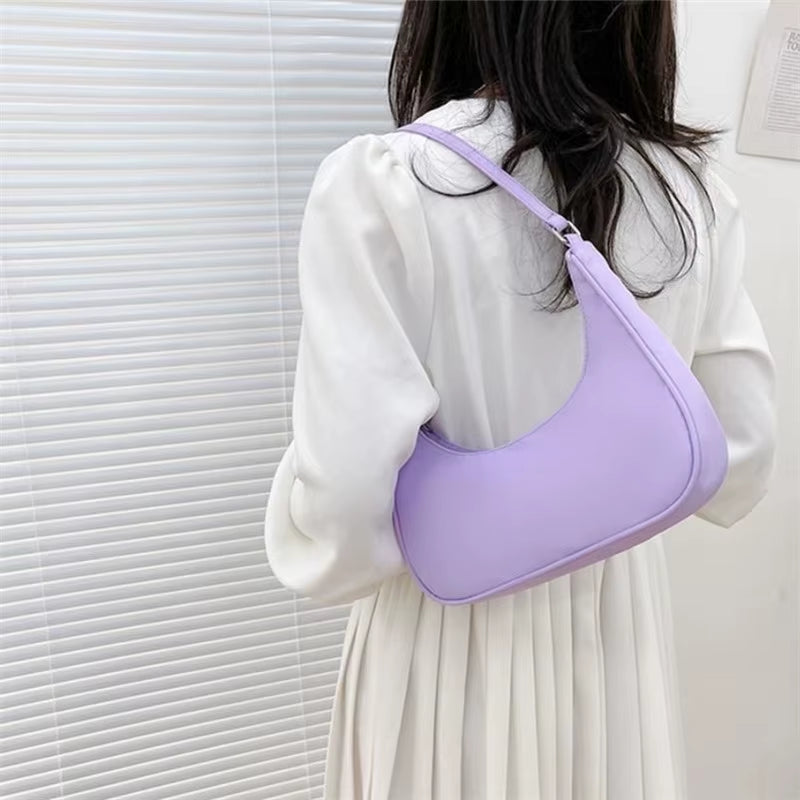 Fashionable Shoulder Underarm Bag Light Small Solid Color Satchel Stylish Women Tote Bag, Suitable for Daily Work Outdoor Party