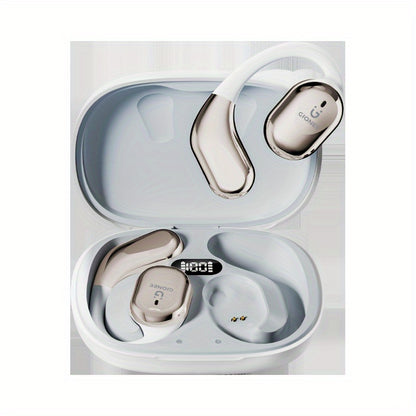 Gionee001True Wireless Earbuds With Mic, TWS In-Ear Headphones With ENC Noise Cancelling Mic, Sport Earhook Headset, Stereo In Ear Headphones With LED Display Charing Case, Wireless Running Sports Earbuds Earhook Beauty World Shop