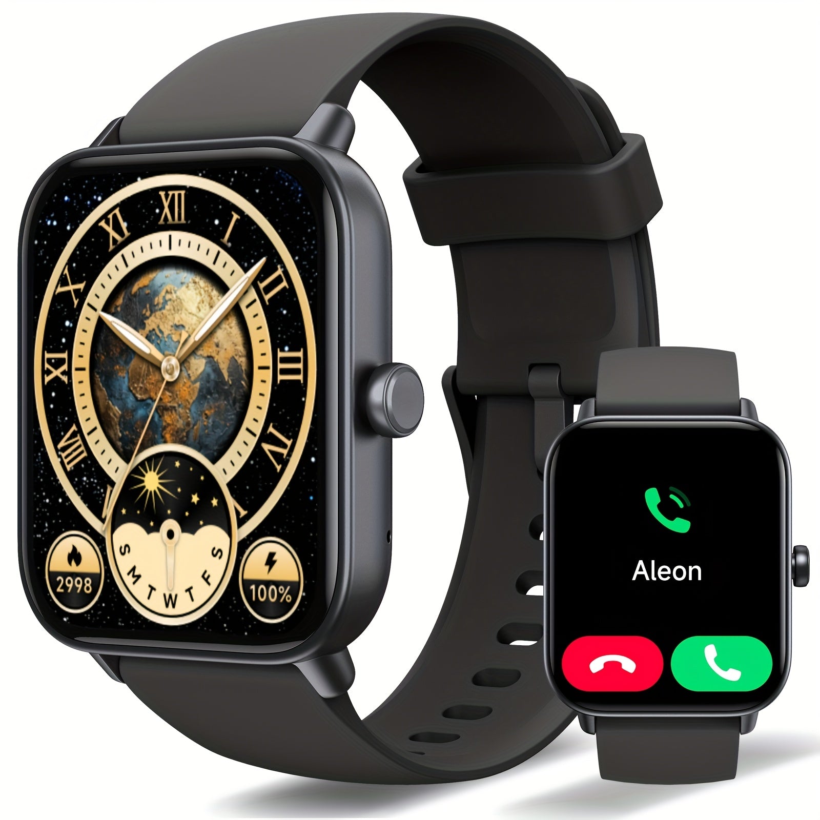1pc FAWEIO 1.8 Inch Smart Watch for Women & Men with 100+ Sport Modes, Answer/Make Calls, Fitness Activity Tracker, Pedometer, for iPhone And Android, Perfect Gift for Family And Friends, Suitable for Christmas Gifts Beauty World Shop