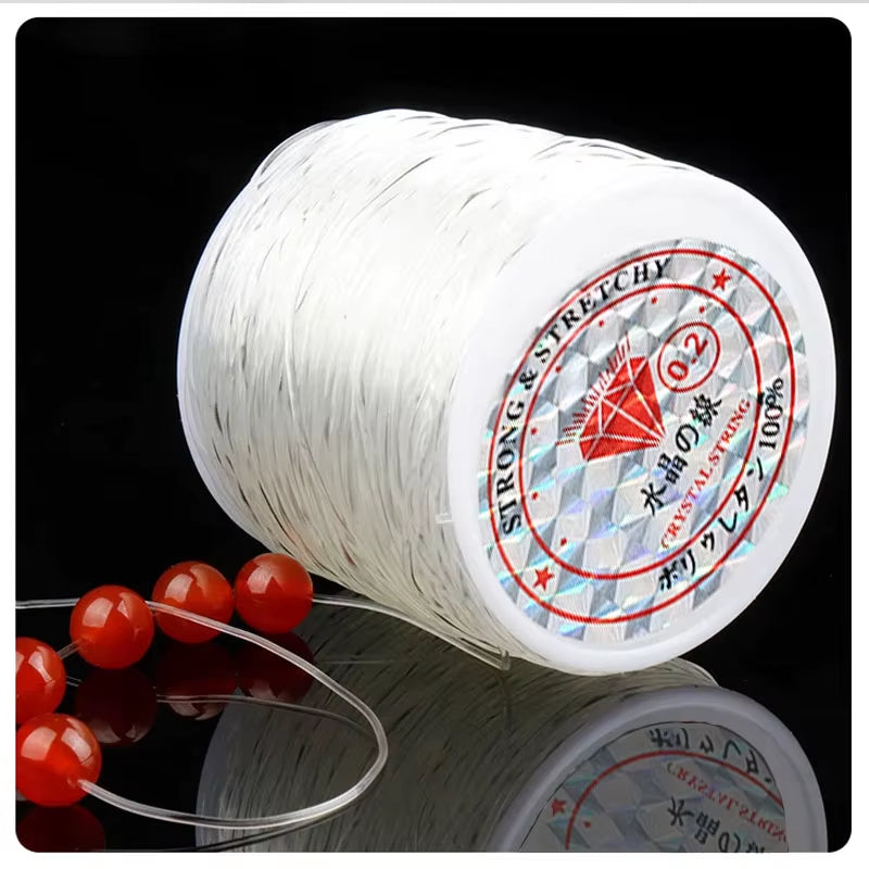 Zxiixz 1Roll Plastic Crystal DIY Beading Fishing Line No Elastic Cord Rope for Jewelry Making Supplies String Thread