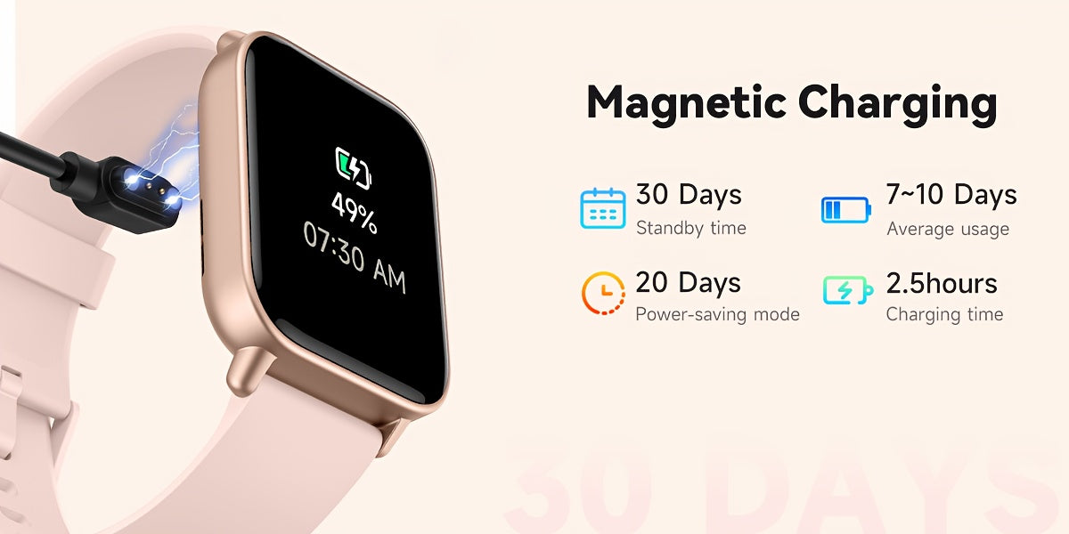 1pc FAWEIO 1.8 Inch Smart Watch for Women & Men with 100+ Sport Modes, Answer/Make Calls, Fitness Activity Tracker, Pedometer, for iPhone And Android, Perfect Gift for Family And Friends, Suitable for Christmas Gifts Beauty World Shop