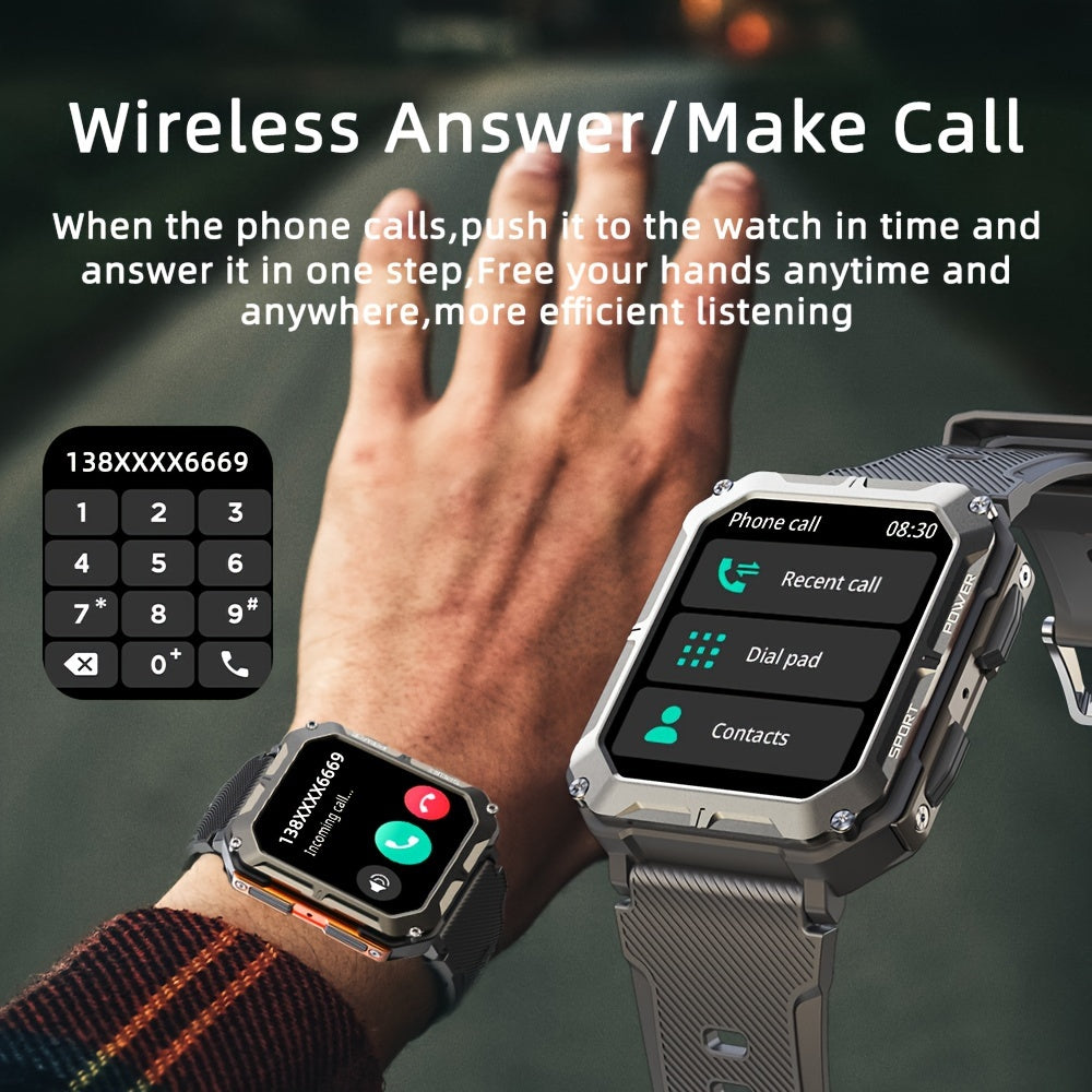 SENBONO Rugged Smartwatch for Men - Advanced Sport Tracker with Seamless Wireless Calls, Health & Fitness Monitor, Step, Calorie & Sleep Tracker - Compatible with iPhone & Android Beauty World Shop