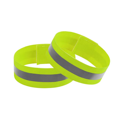 1 Pair Reflective Bands Elastic Armband Wristband Ankle Leg Straps Kids Safety Reflector Outdoor Night Cycling Jogging Running