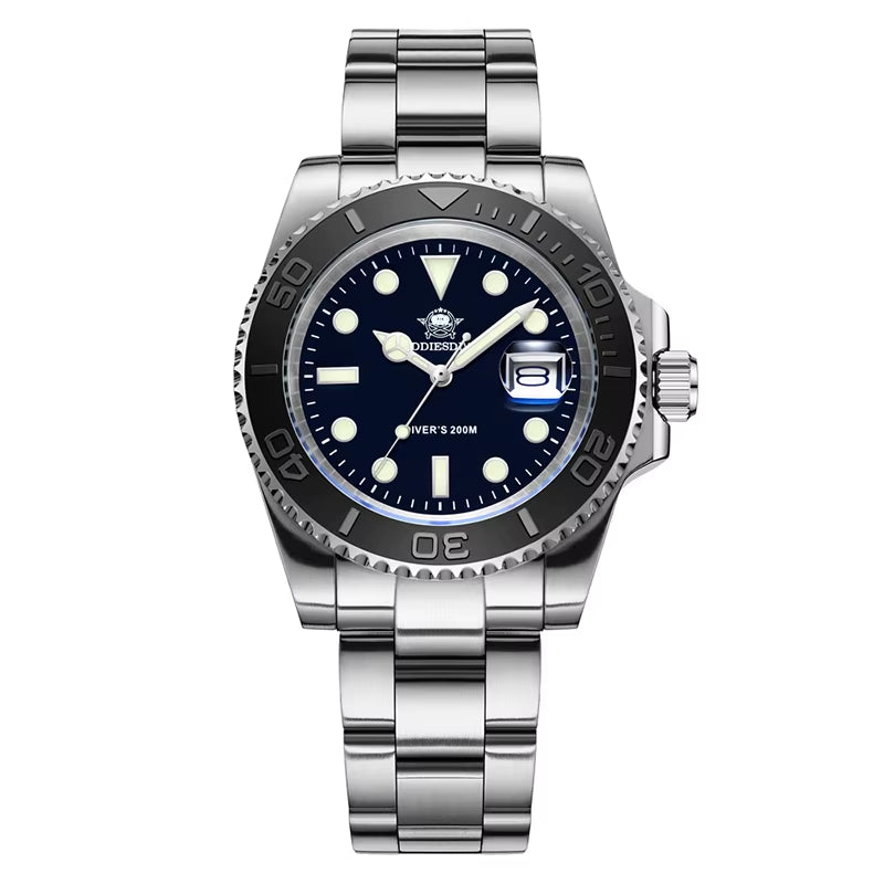 Luxurious Men'S Analog Quartz Watch BGW9 Luminous 20 Bar Waterproof Men'S Diving Stainless Steel Men Watches H3