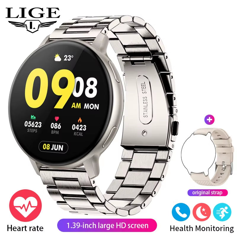 2025 Smart Watch Women Bluetooth Call Custom Dials Watches Blood Oxygen Monitor Sport Men Smartwatch Ladies for Android IOS