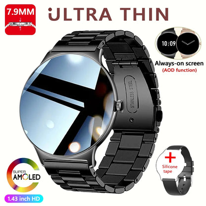 For Huawei Xiaomi New Ultra Thin Smart Watch Women Screen Always Display Time Sports Bracelet Bluetooth Call Fashion Smartwatch