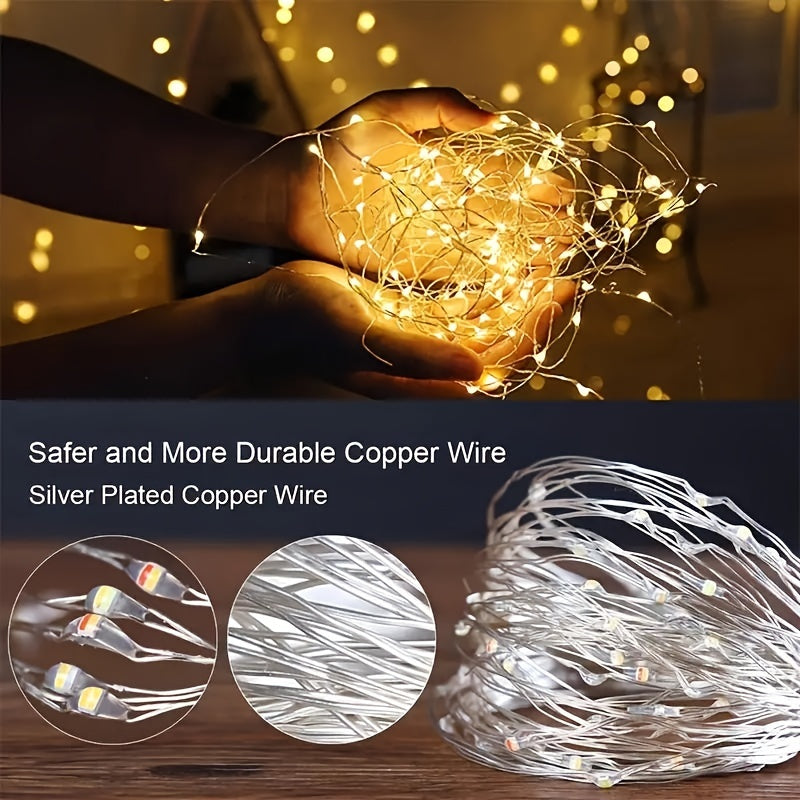 1pc String Lights for Bedroom, Party, Wedding, Christmas Halloween Decoration, 50/100LED Beauty Fashion