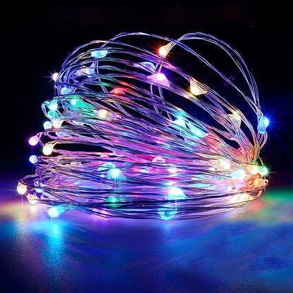 1pc String Lights for Bedroom, Party, Wedding, Christmas Halloween Decoration, 50/100LED Beauty Fashion