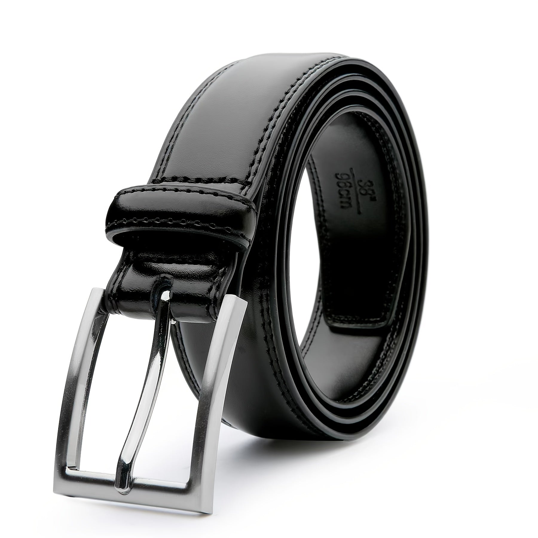 [Classic Men's Leather Belt] Classic & Fashion Men's Leather Belt | Single Prong Buckle for Jeans, Pants, Work & Business - Gift for Dad & Husband Beauty Fashion