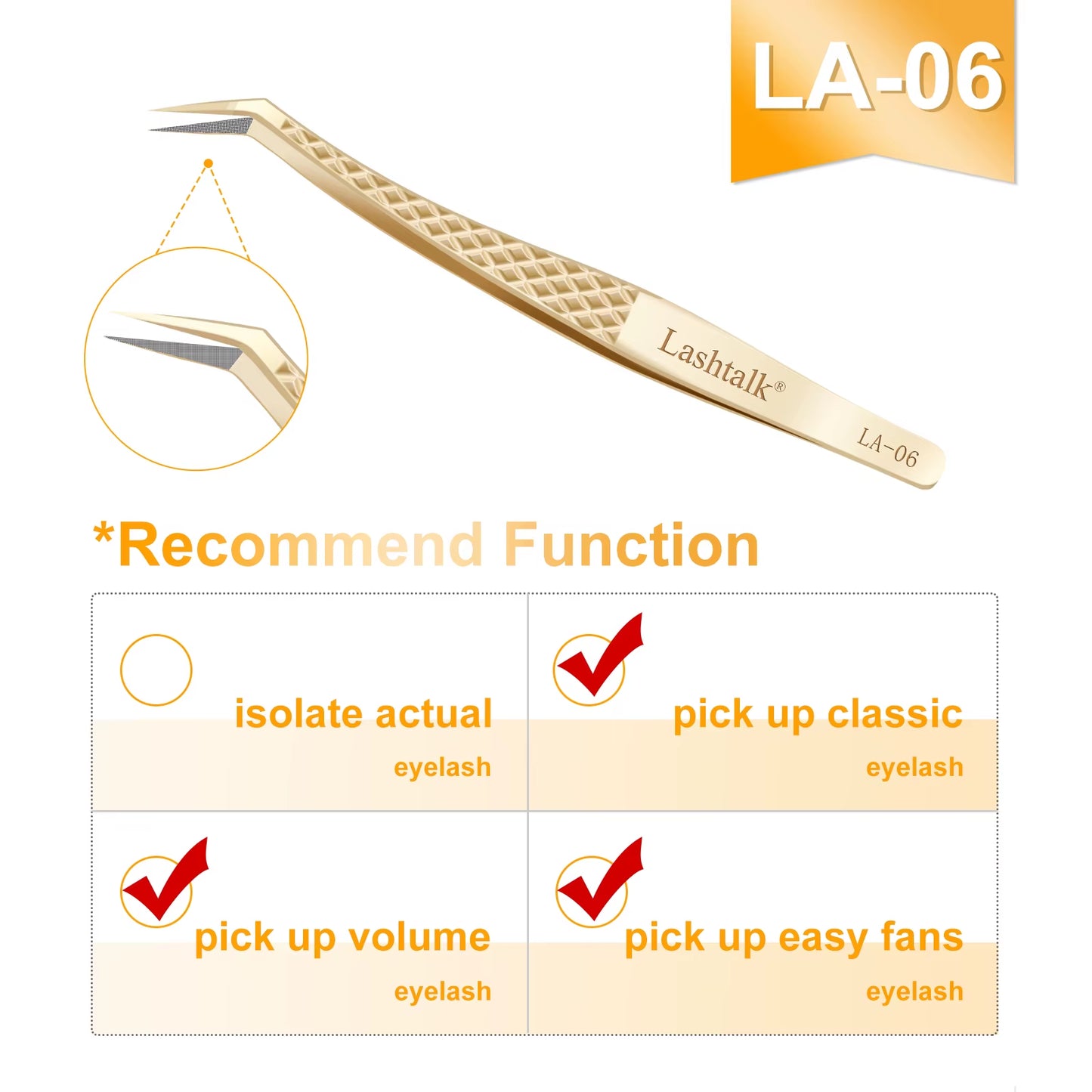 Eyelash Extension Tweezers Makeup Tools from Nagaraku Stainless Steel Non-Magnetic Volume Fakelashes Supplies Accurate