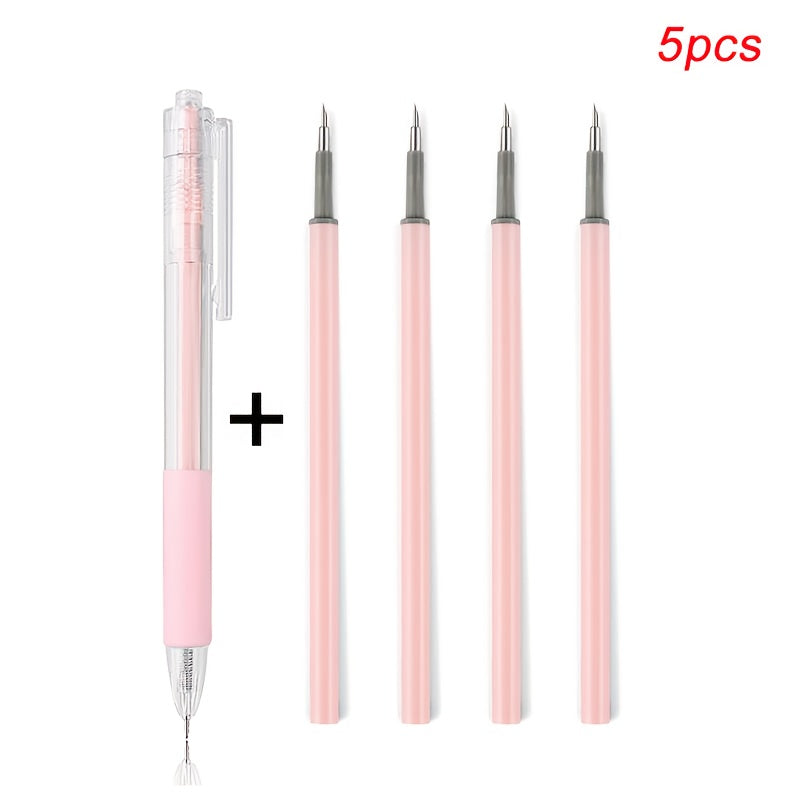 5pcs/set 6pcs/set Art Utility Knife Pen Knife Cut Stickers Scrapbooking Cutting Tool Express Box Knife School Supplies DIY Craft Supplies Beauty Fashion