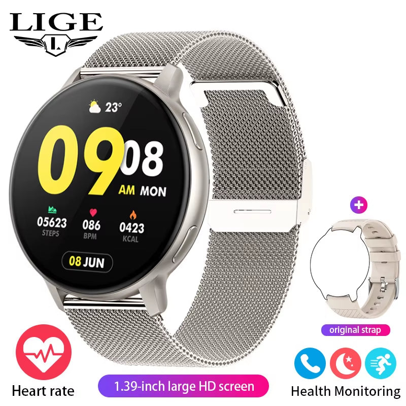 2025 Smart Watch Women Bluetooth Call Custom Dials Watches Blood Oxygen Monitor Sport Men Smartwatch Ladies for Android IOS