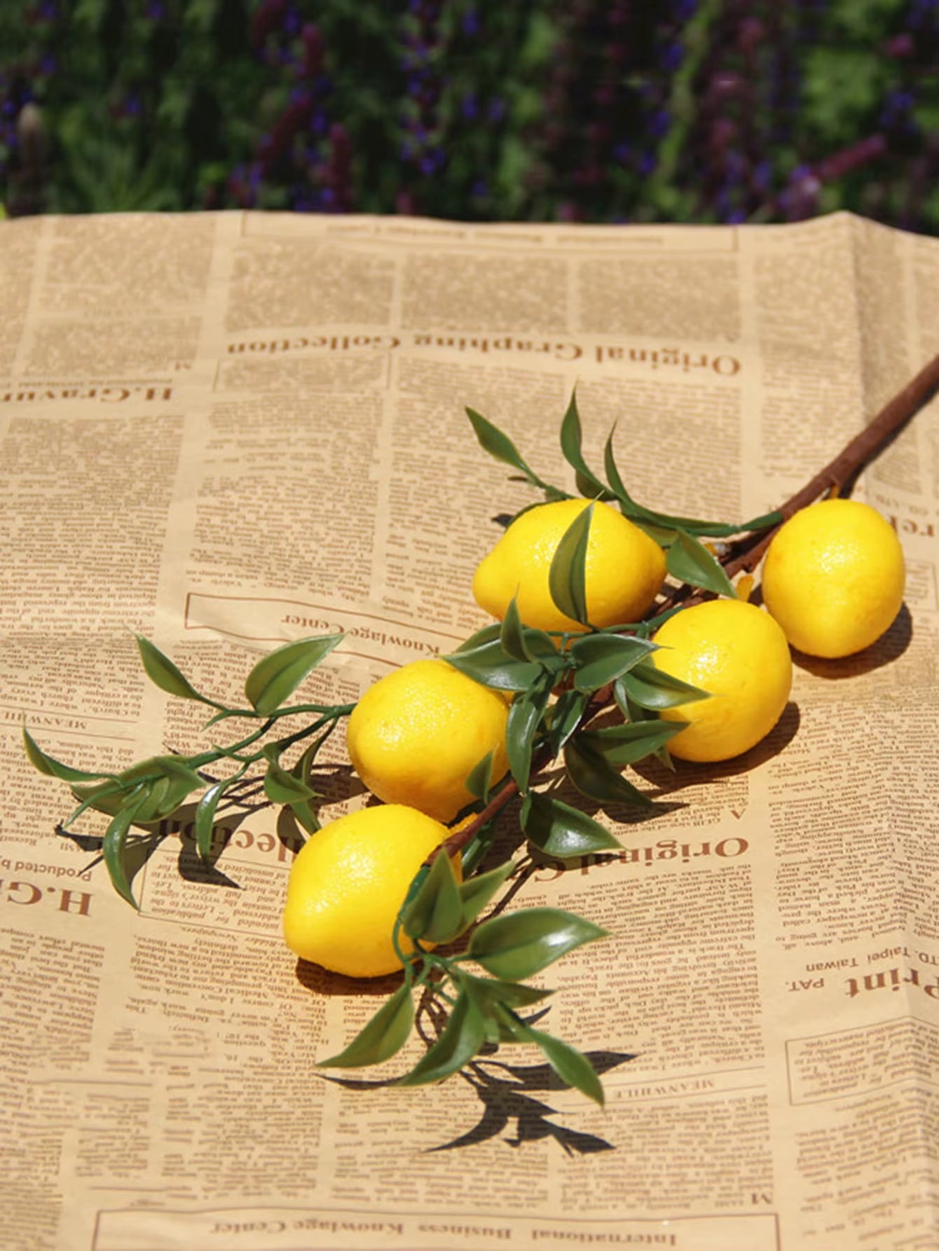 1Pcluxury Lemon Fruit Branch with Green Leaves Artificial Flowers Home Photography Props Flores Artificales Fake Plants