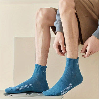 [Sweat-absorbing Sport Socks] 50 Pairs Men's Mid Crew Sport Socks - Sweat-absorbing Comfy Breathable Socks for Basketball Training, Running Outdoor Activities Beauty World Shop