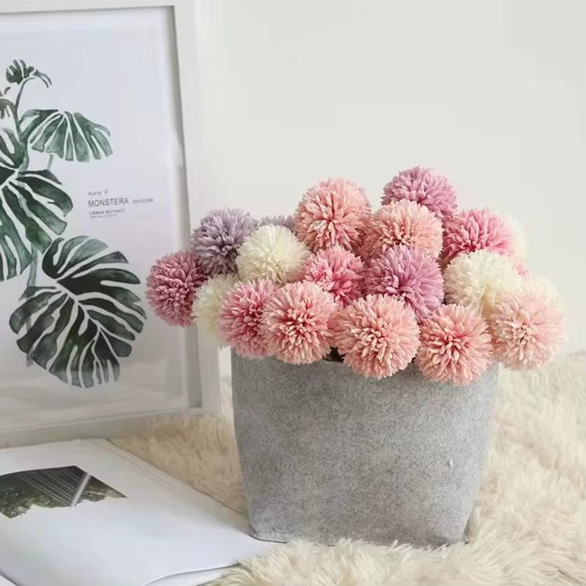 1/2Pcs Silk Artificial Flowers Hydrangea Chrysanthemum Home Decor Outdoor Garden Wall Wedding Bridal Bouquets Festival DIY Gifts