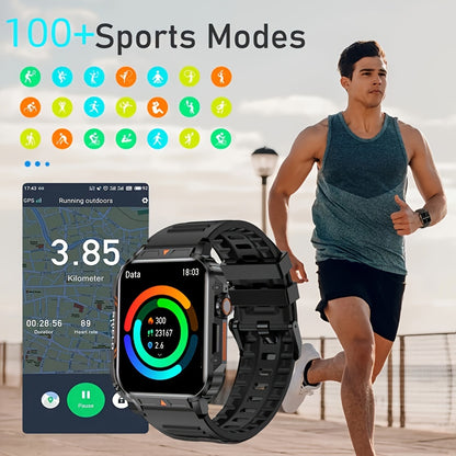 SENBONO Smart Watch for Men with SIM-Free Calling, 1.95" Large Display, 340mAh Long Battery, Wireless 5.2, High Quality, 100+ Sport Modes, Watch Faces, / Compatible Smartphone Replacement (BT8959T5)