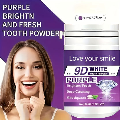 1/2pcs 9D White Purple Teeth Powder - Deep Cleaning & Polishing with Baking Soda, Refreshing Breath, Portable Travel-Friendly Formula, Brightens Smile in 7 Days, for Men & Women Beauty World Shop