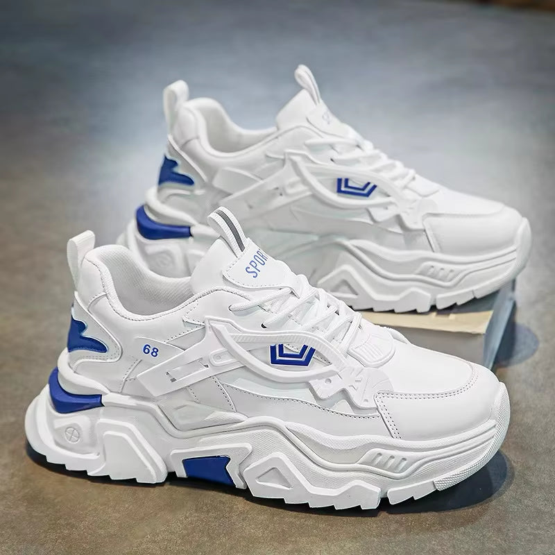 Men Thick Soled Casual Shoes Lace up Comfortle Breathle Suitle Outdoor Sports Running Shoes in All Seasons﻿
