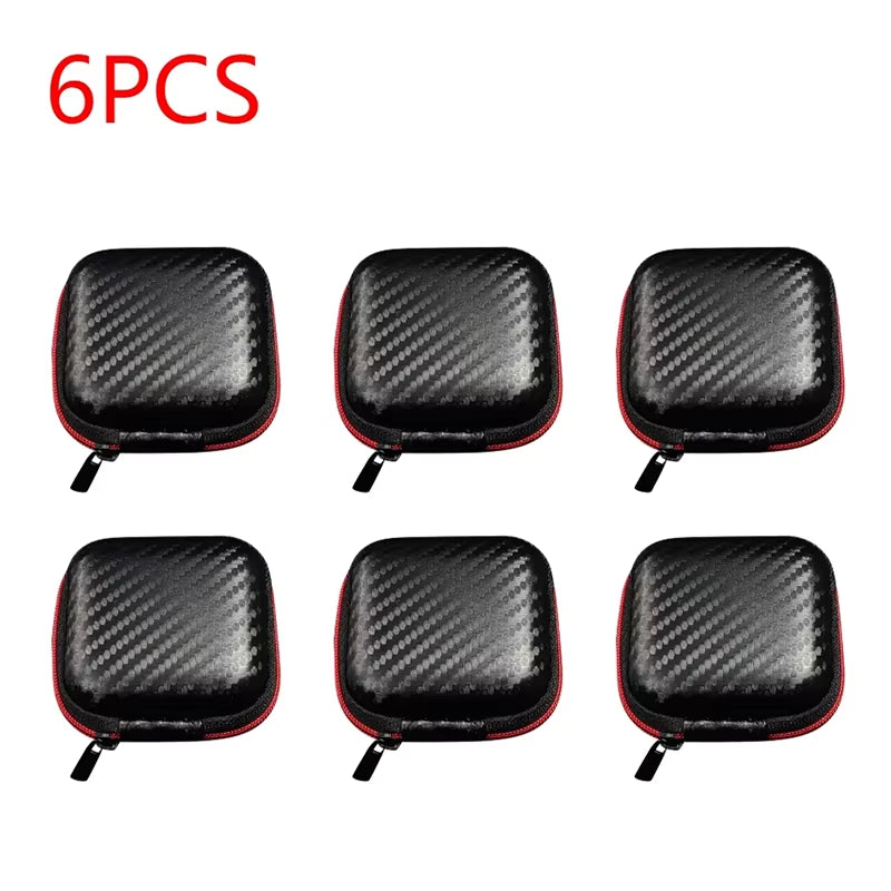 6-1Pcs Earphones Storage Bag Wired Headphones EVA Zipper Storage Box Portable Hold Storage Case Container for KZ BA10 AS10 ES4