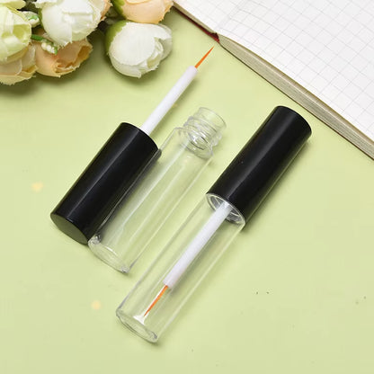 1PC 8Ml Plastic Eyelash Growth Liquid Dispenser Bottle Fine Yellow Hair Transparent Bottle Makeup Container Tube