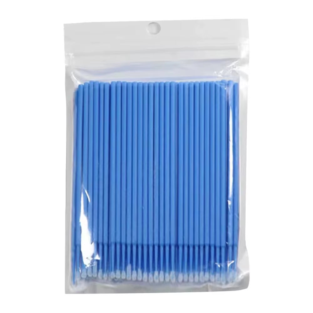 100Pcs Eyelash Cleaning Brushes Micro Cotton Swab Individual Removing Makeup Brush Eyelashes Microbrush Beauty Clean Tools