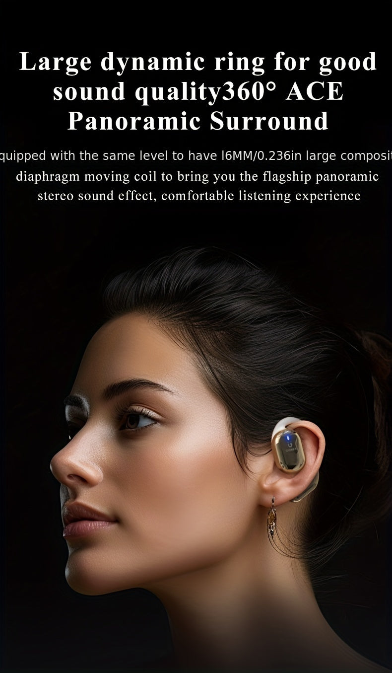 Gionee001True Wireless Earbuds With Mic, TWS In-Ear Headphones With ENC Noise Cancelling Mic, Sport Earhook Headset, Stereo In Ear Headphones With LED Display Charing Case, Wireless Running Sports Earbuds Earhook Beauty World Shop