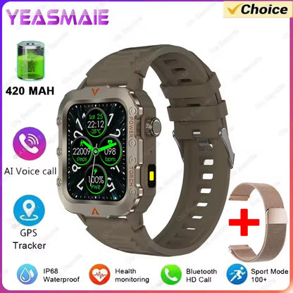 Smartwatch Men Militray Outdoor Sport GPS Fitness Tracker Heart Rate Smart Watch Waterproof New