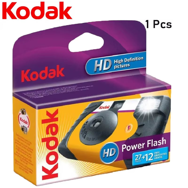 Original 1-5 Pcs  HD Power Flash 39 Photos  Film Camera ISO 800 One Time Disposable Film Camera Point and Shoot Camera