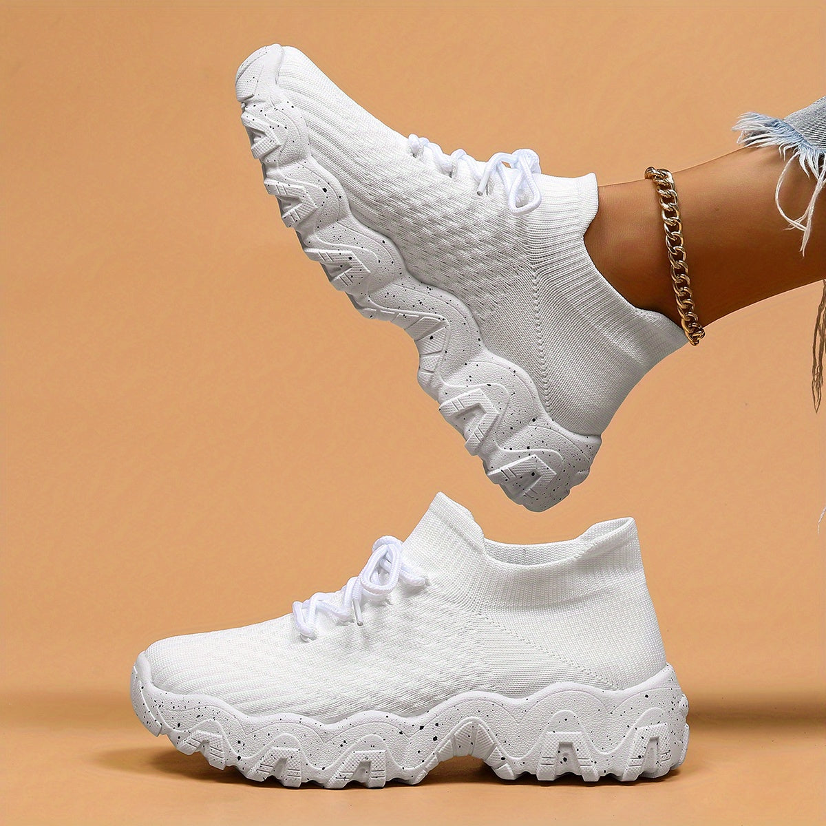 Thick Sole Shock Absorption Octopus Sneakers, Mesh Breathable Non Slip Running Shoes, Wear Resistance Sport Shoes For Running Walking Jogging Beauty World Shop