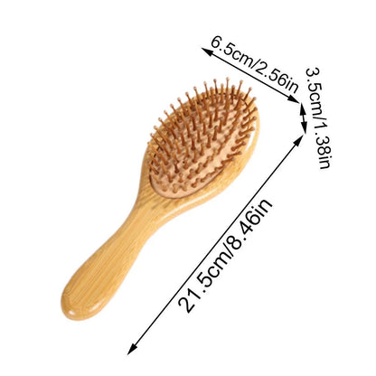 Wooden Bamboo Hair Brush Improve Hair Growth Wood Hairbrush Prevent Hair Loss Comb Bamboo Comb Teeth Salon Hair Styling Tools