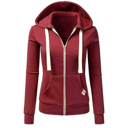 Women'S 2025 New Waist-Cinching Zipper Hooded Sweatshirt - Slim Fit Full-Zip Cycling Sport Style Cardigan, Full-Length Zipper Front, Warm Winter Pullover for Gym, Casual & Outdoor Activities, Adjustable Waist, Solid Color Ath Beauty World Shop