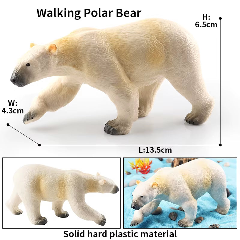 Arctic South Pole Animals Simulation Polar Bear Ursus Maritimus Action Figures Solid PVC Model Figurine Kid Toy Gift