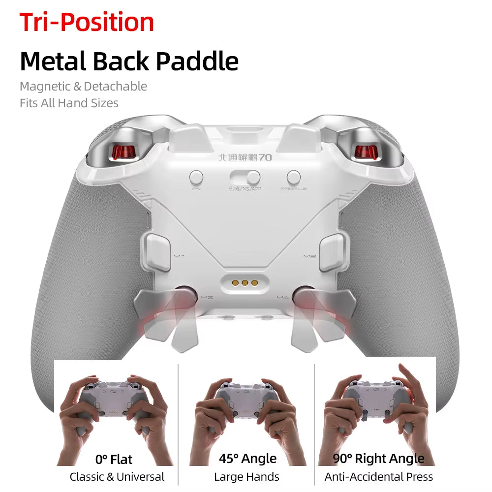 KP70 Haptic Vibration Wireless Bluetooth Game Controller Capacitive Joystick Gamepad for PC Steam Android Ios Switch1/2