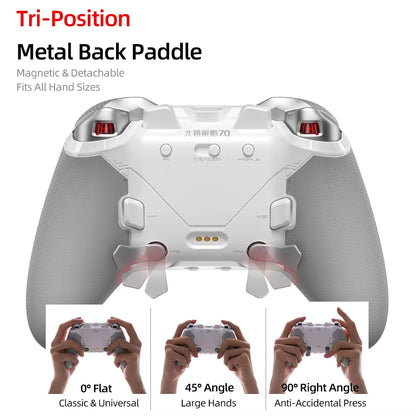 KP70 Haptic Vibration Wireless Bluetooth Game Controller Capacitive Joystick Gamepad for PC Steam Android Ios Switch1/2
