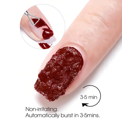 2Pcs/Set Nail Magic Remover with Remover Tool Quickly & Easily Remove Gel Nail Polish and Poly Nail Gel without Harming Nails