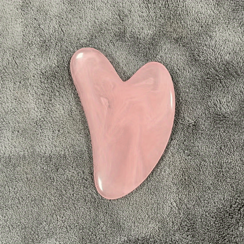 Heart-Shaped Massage Tool - Pastel pink Facial & Body Scraping board for Light Beige Care, Muscle Toning, Hair Removal - Durable & Easy-Clean Surface - Salon or Home Spa Use - Beauty Device, Massager for Body, Soothing Aesthe Beauty Fashion