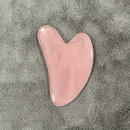 Heart-Shaped Massage Tool - Pastel pink Facial & Body Scraping board for Light Beige Care, Muscle Toning, Hair Removal - Durable & Easy-Clean Surface - Salon or Home Spa Use - Beauty Device, Massager for Body, Soothing Aesthe Beauty Fashion
