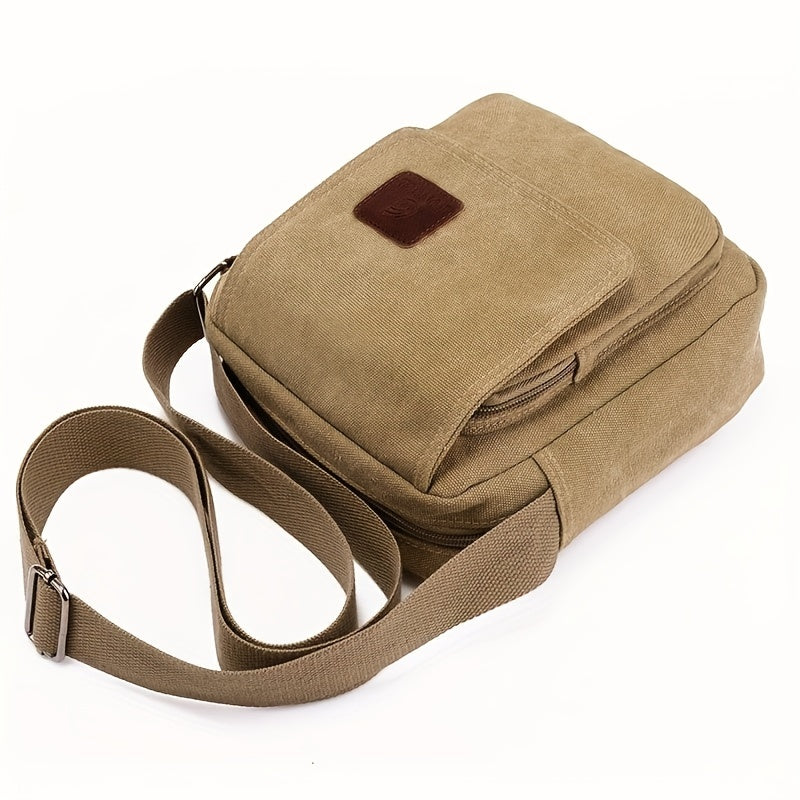 Retro Square Shoulder Bag - Stylish Vintage Design with Secure Zipper, Ultra-Lightweight Canvas Crossbody Bag for Trendy Travelers Beauty Fashion